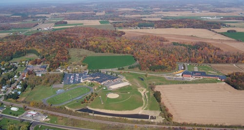 Aerial picture of the Elk Mound Area School District