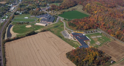 Aerial picture of the Elk Mound Area School District